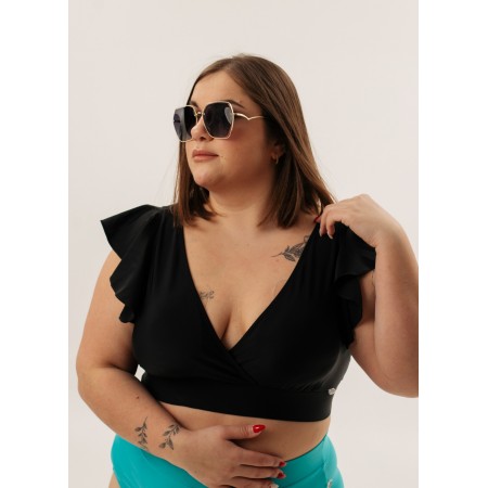 ​​​​​​​​9015 Купальный топ с рукавами-крыльями Черный ODS 